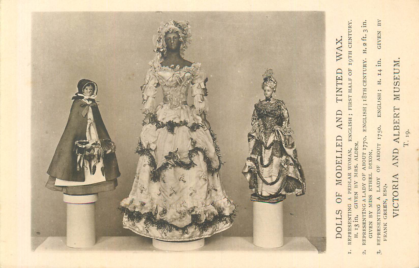 Dolls of modelled and tinted wax — Victoria and Albert Museum — T.19