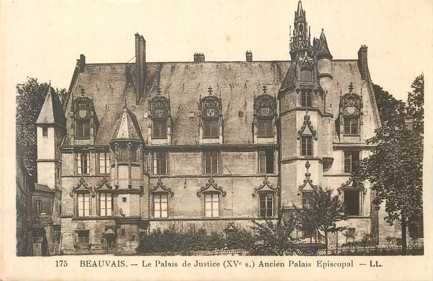 CPA 175 beauvais le palais de justice (xv s) ancien palais episcopal