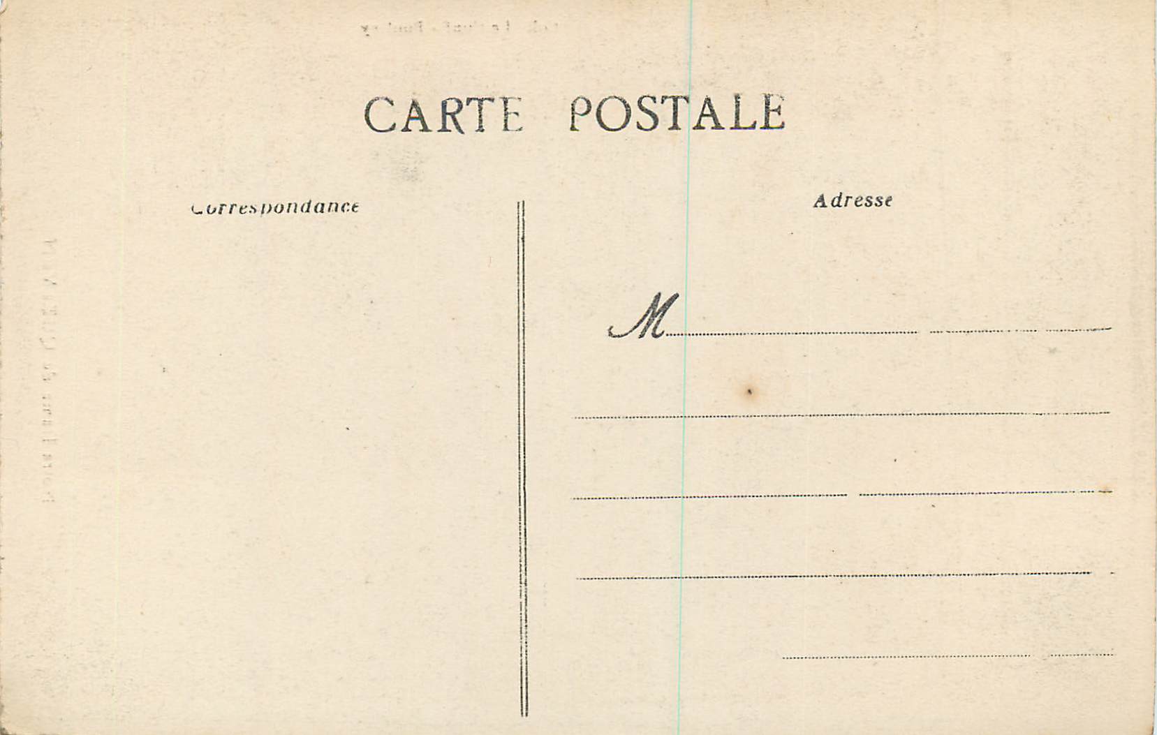 CPA Notre dame de quelven — Verso
