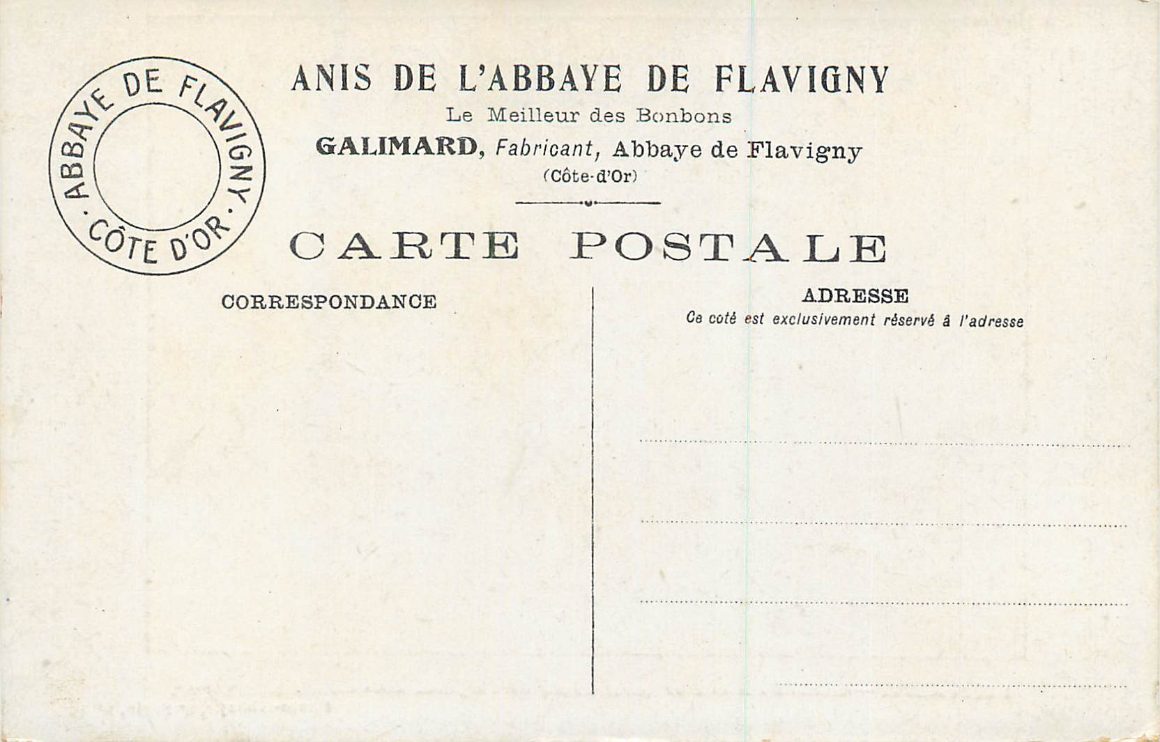 CPA Flavigny stalles du choeur (cote droit) de l eglise monumant historique — Rückseite