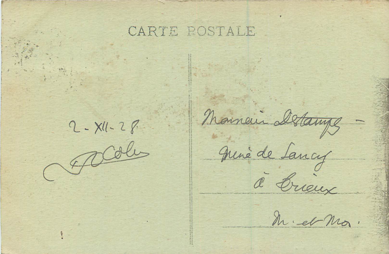 CPA Le havre le museum et la place du vieux — Rückseite