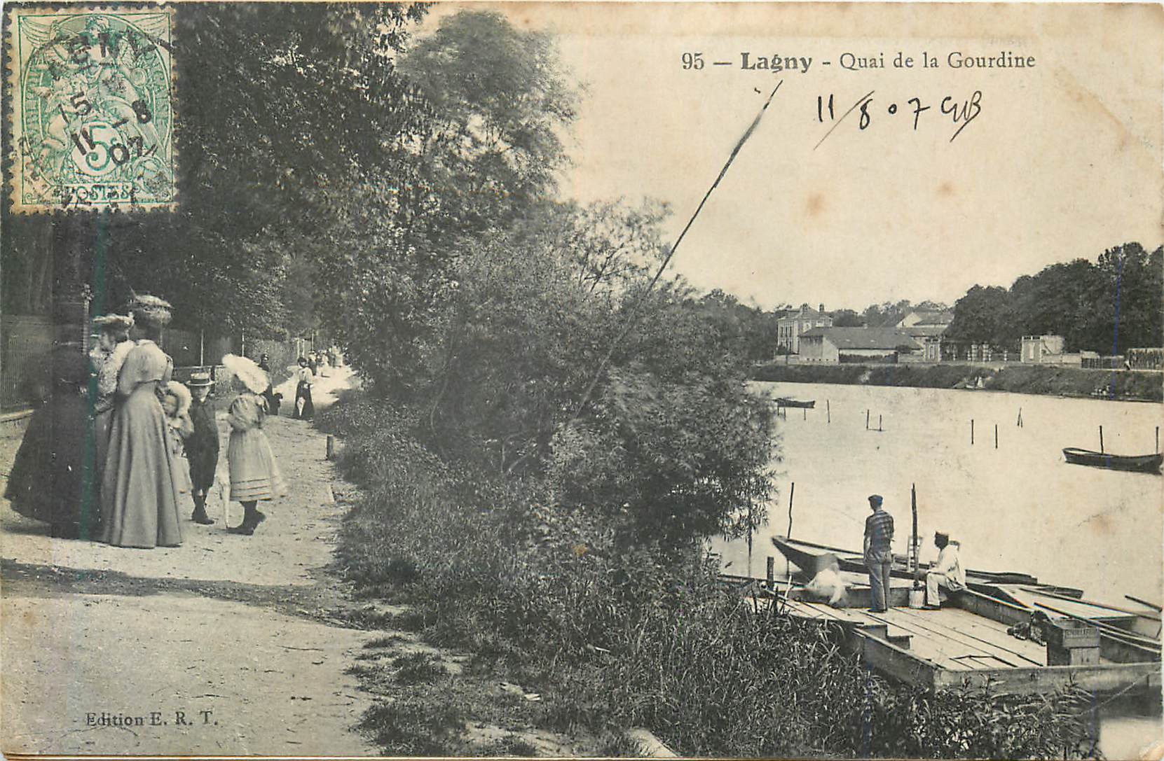 CPA 95 lagny quai de la gourdine