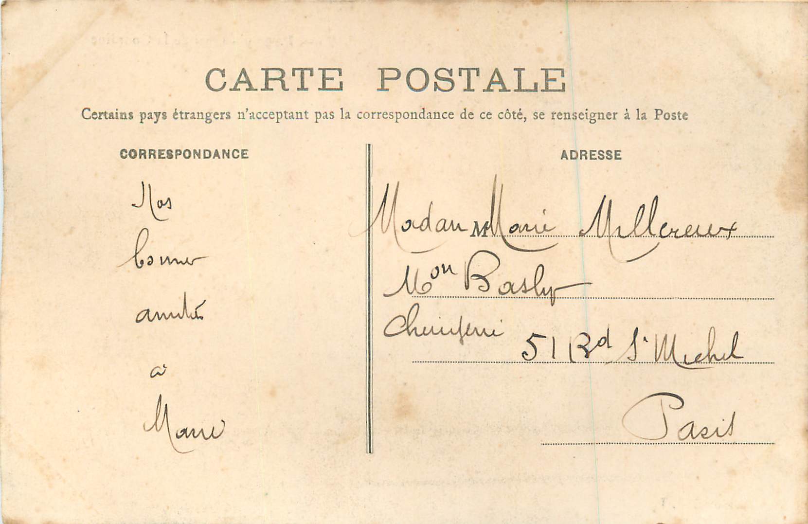 CPA 95 lagny quai de la gourdine — Rückseite