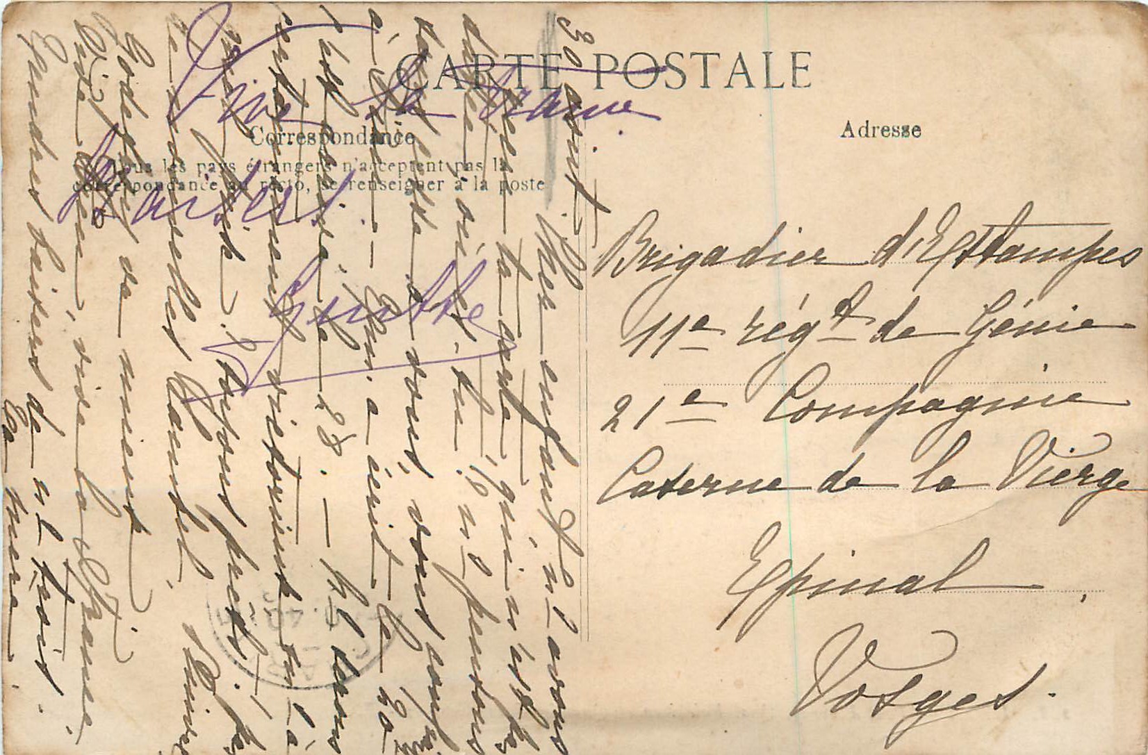 CPA 228 lyon pont d ainay quai fulchiron et quartier saint georges — Verso