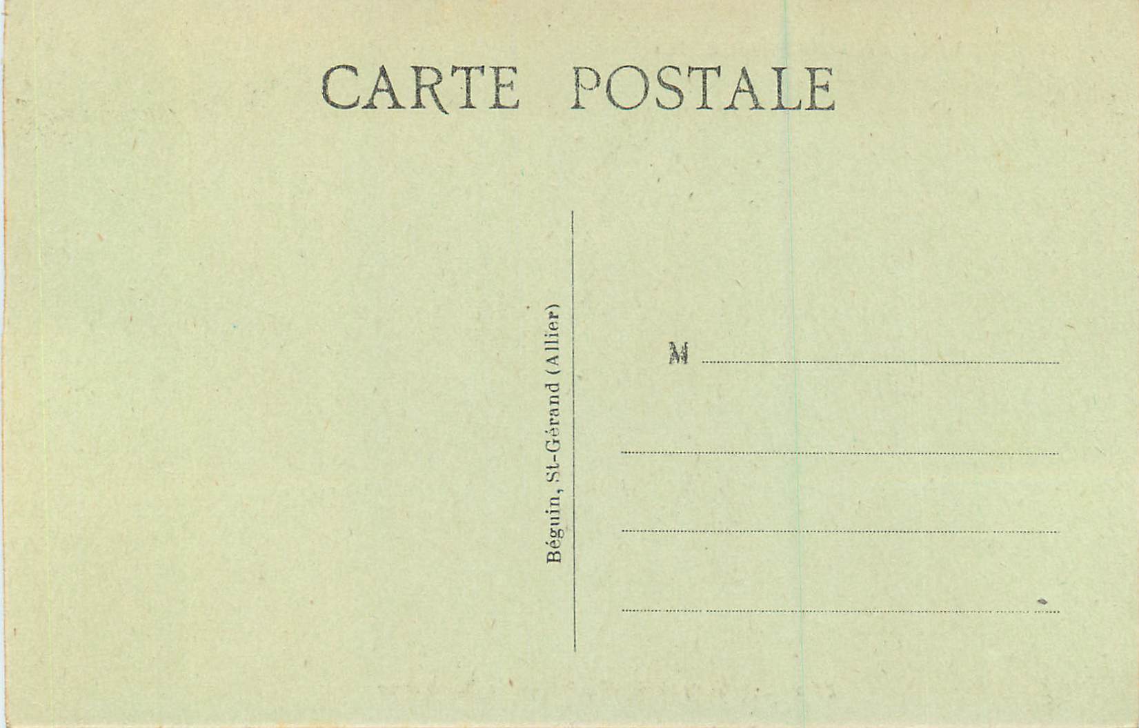 Les Gorges d'Avèze — La Dordogne — L'Auvergne pittoresque — Éditeur Idéal, n° 3909 — Rückseite