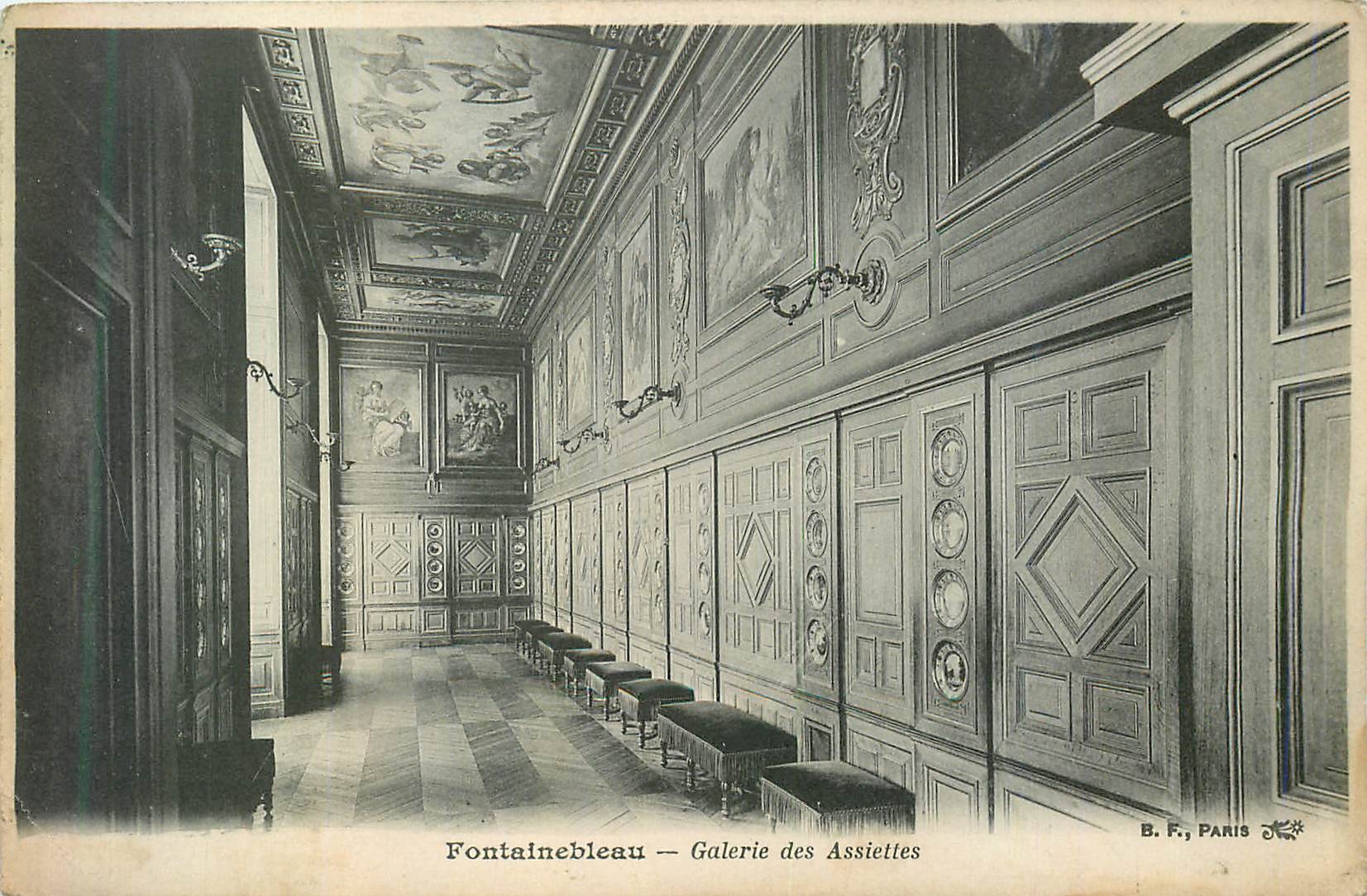 Fontainebleau — Galerie des Assiettes — B. F., Paris