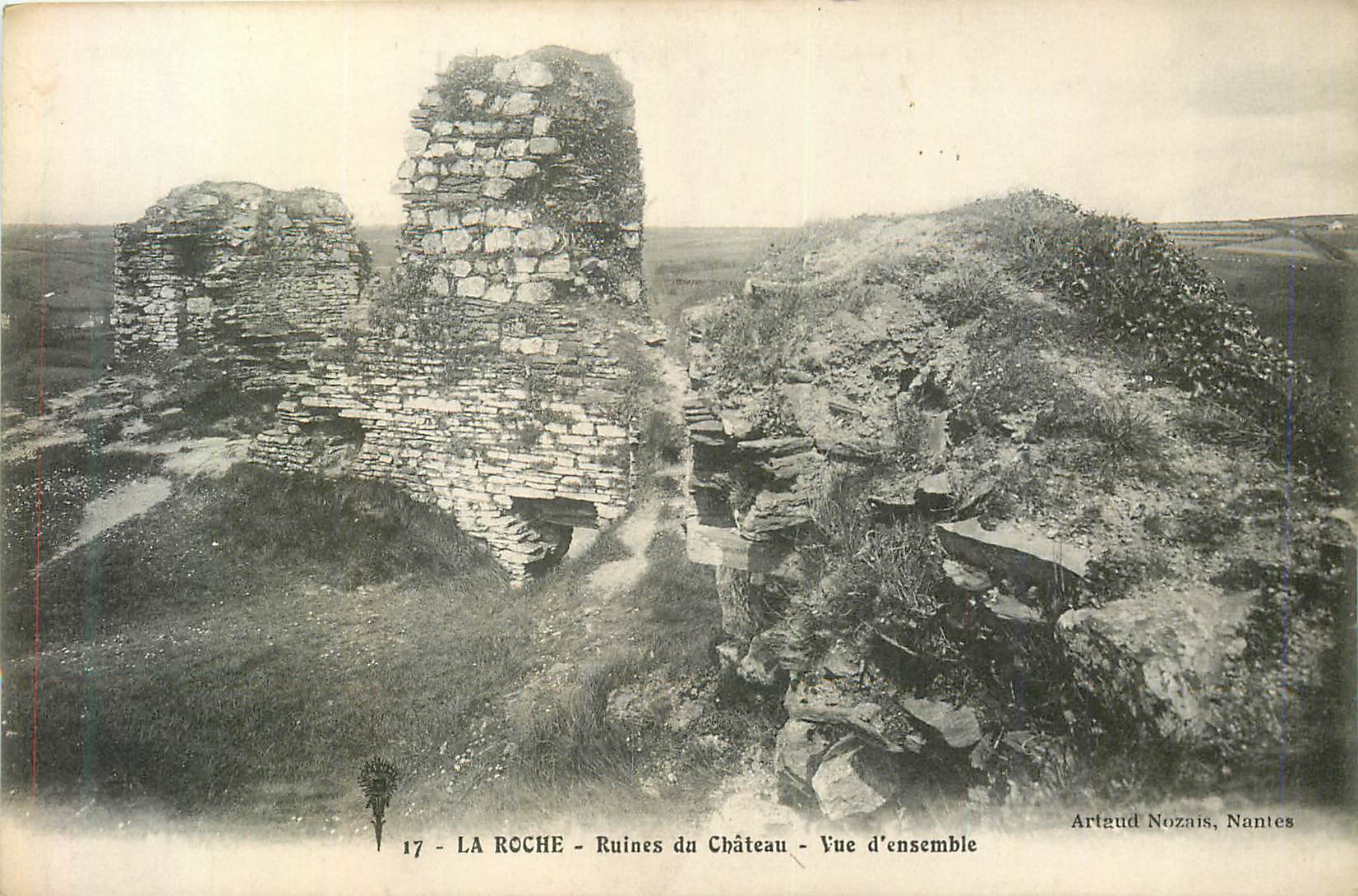 CPA 17 la roche ruines du chateau vue d ensemble