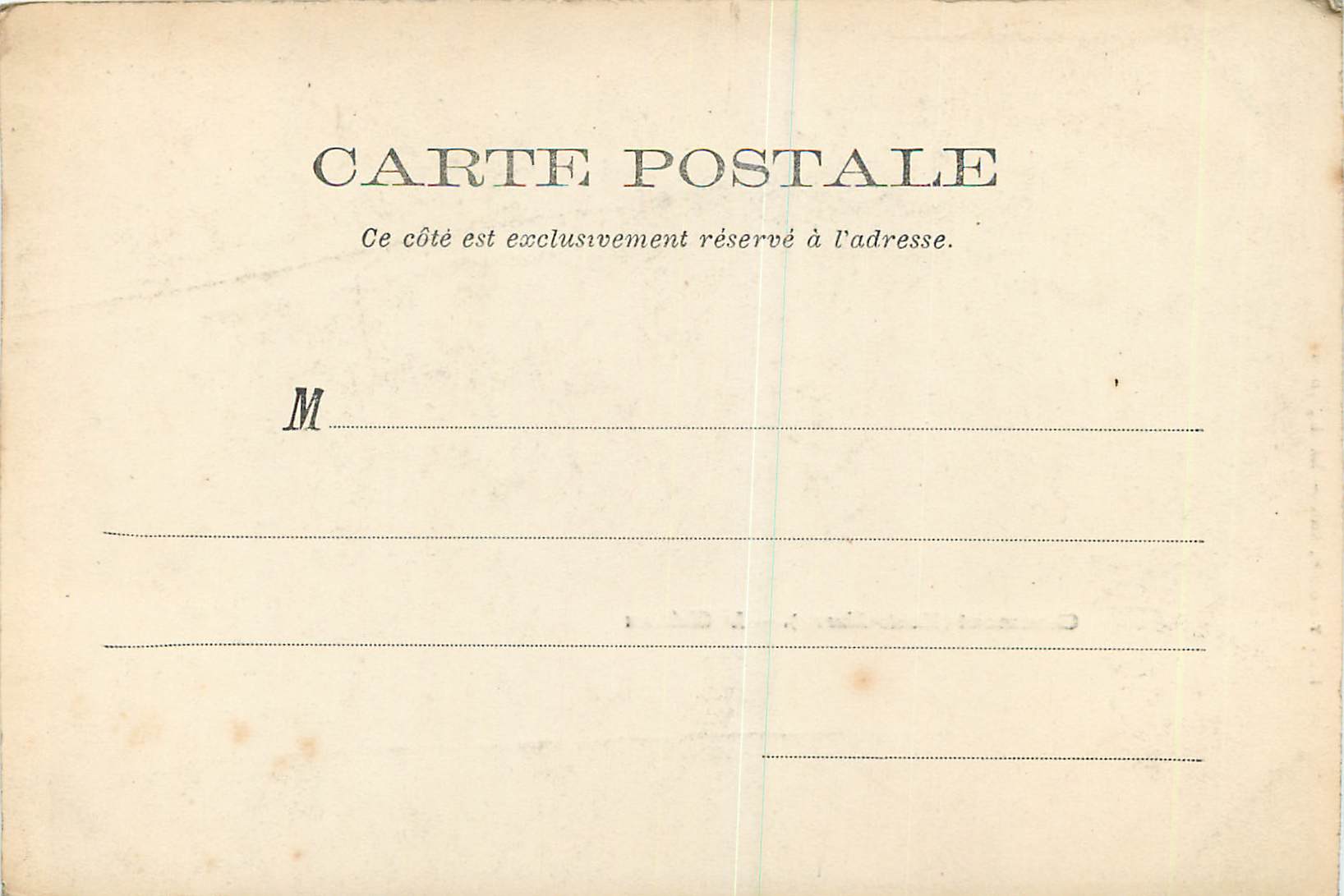 CPA Chaumont (haute marne) le château (carte 1900) — Rückseite