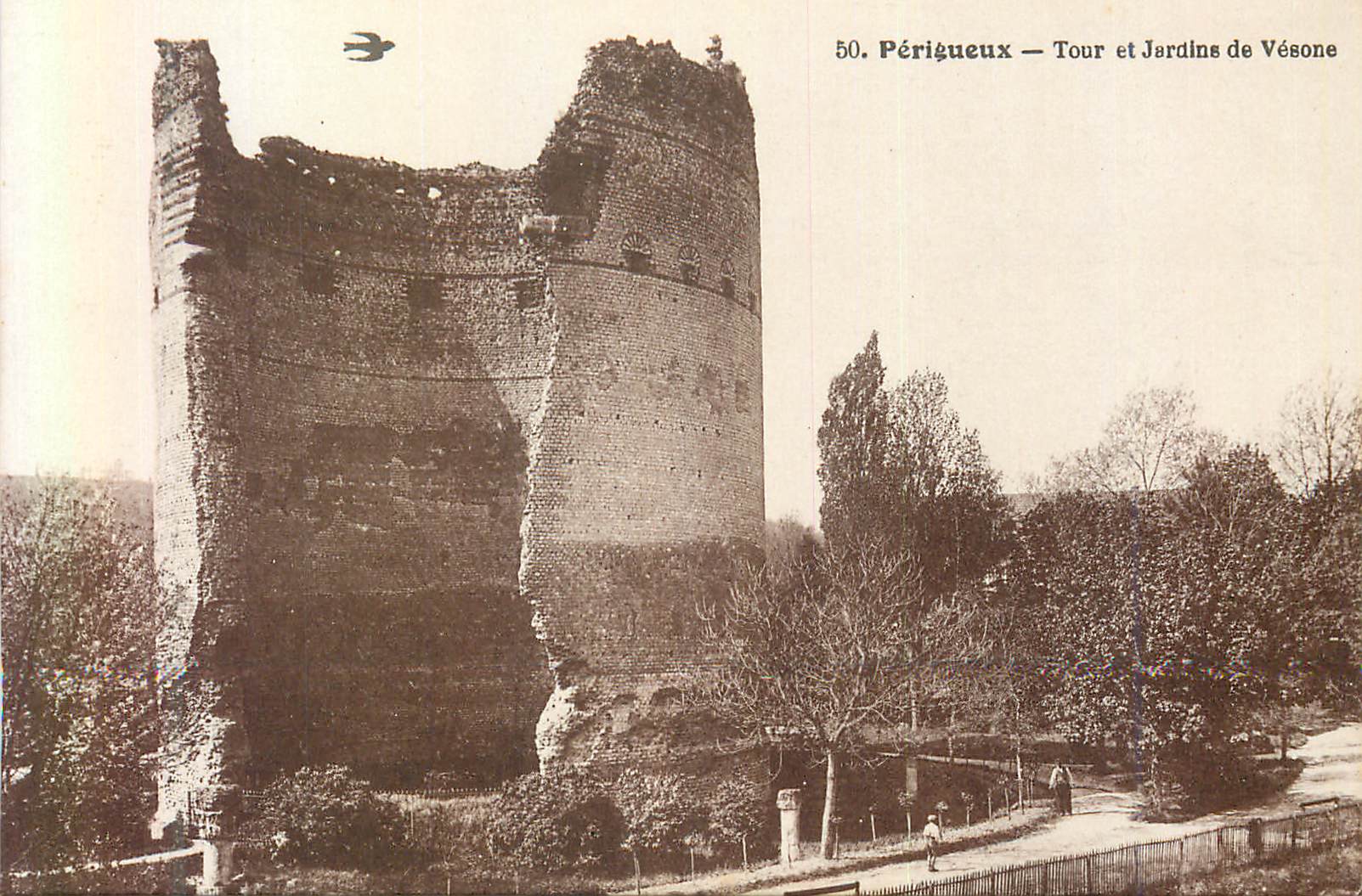 CPA 50 perigueux tour et jardins de vesone