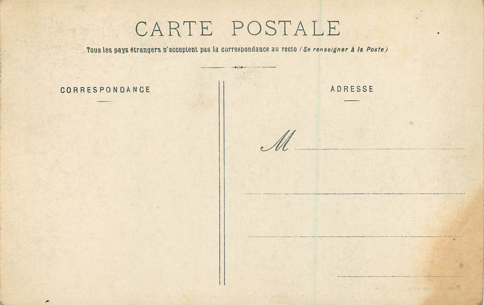 CPA Versailles hameau de marie antoinette la maison du seigneur — Verso