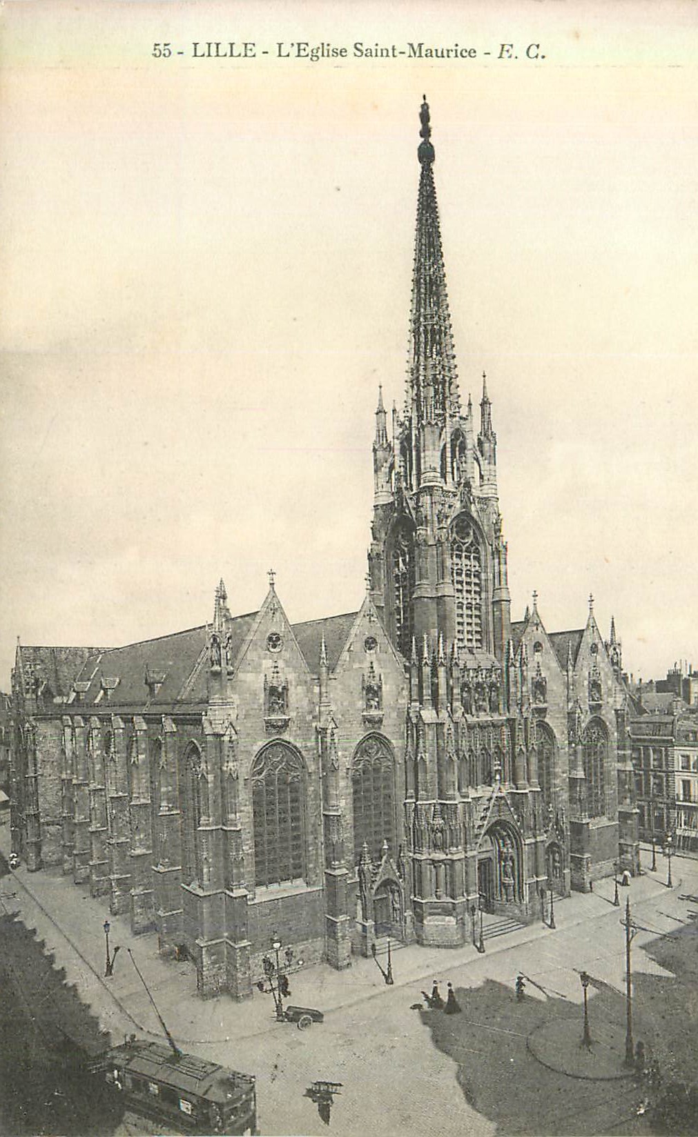 CPA 55 lille l eglise saint maurice