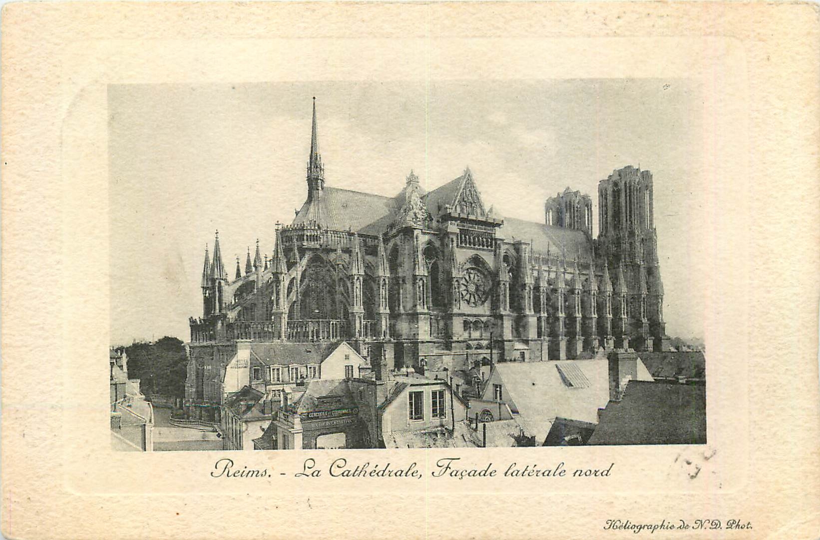 CPA Reims la cathedrale facade laterale nord