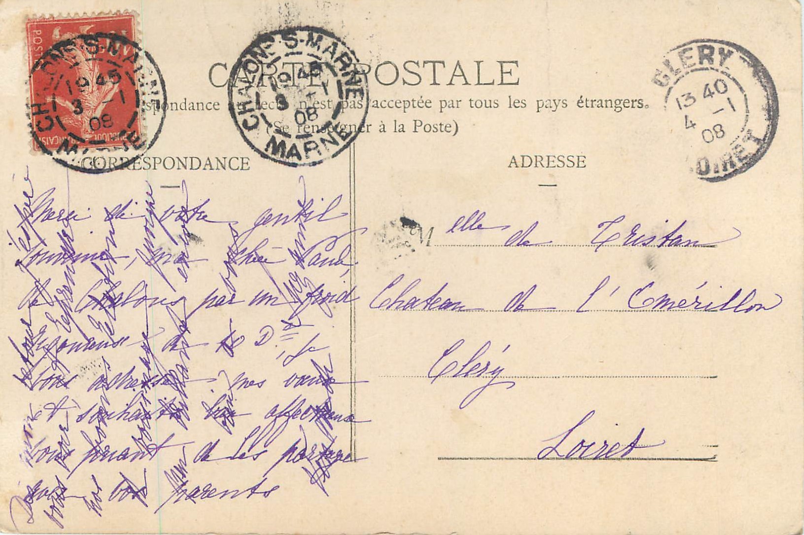 Chalons-sur-Marne - La Caisse d'Épargne dans le Jardin — Rückseite