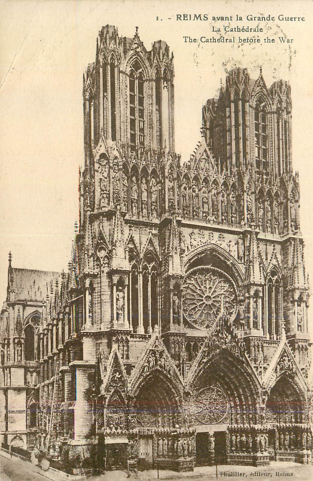 Reims — La Cathédrale avant la Grande Guerre — Phütillier, éditeur, Reims