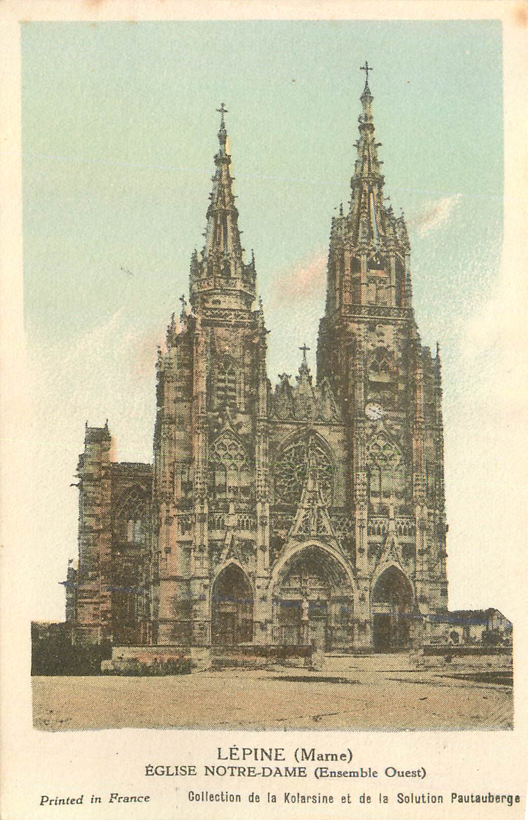 CPA L epine (marne) eglise notre dame (ensemble ouest)