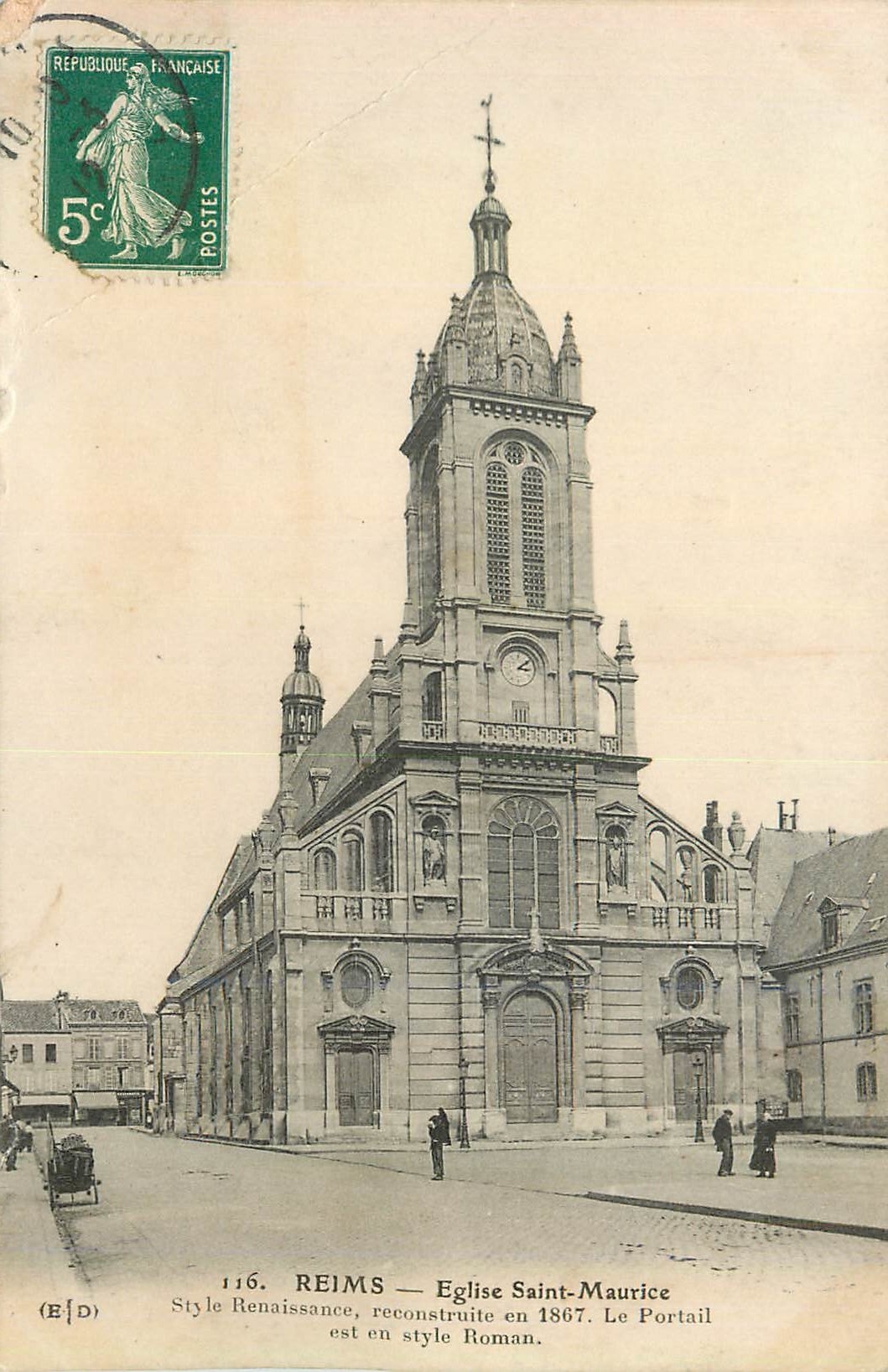 CPA 116 reims eglise saint maurice