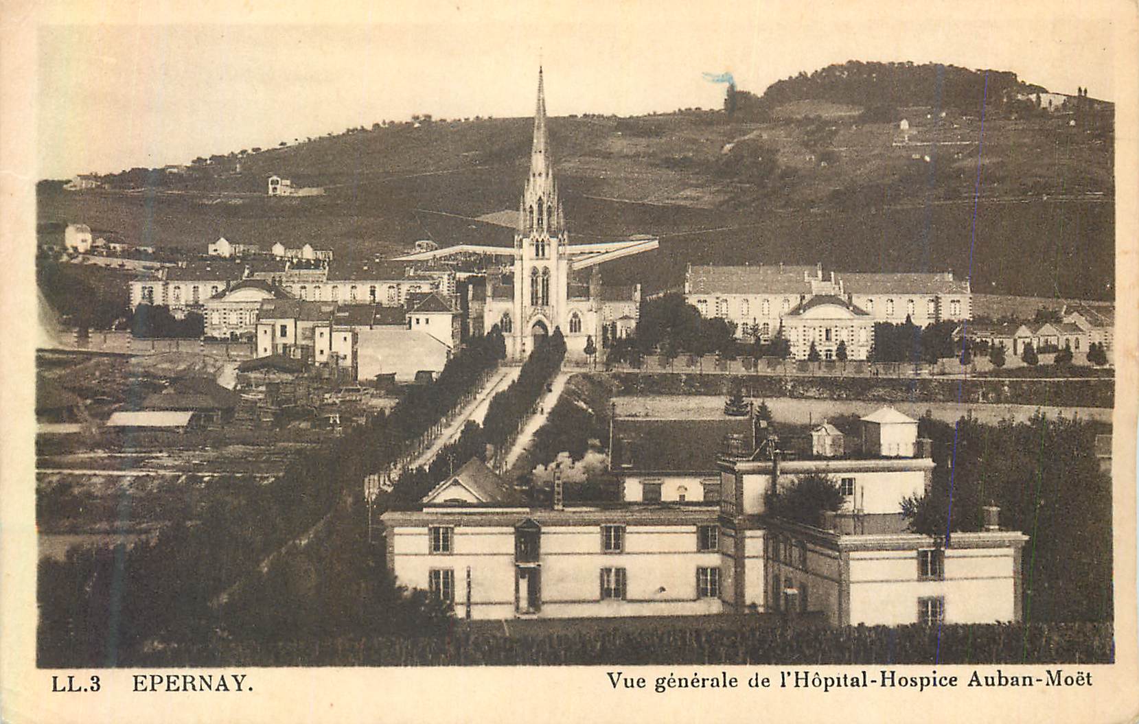CPA Epernay vue generale de l hopital hospice auban moet