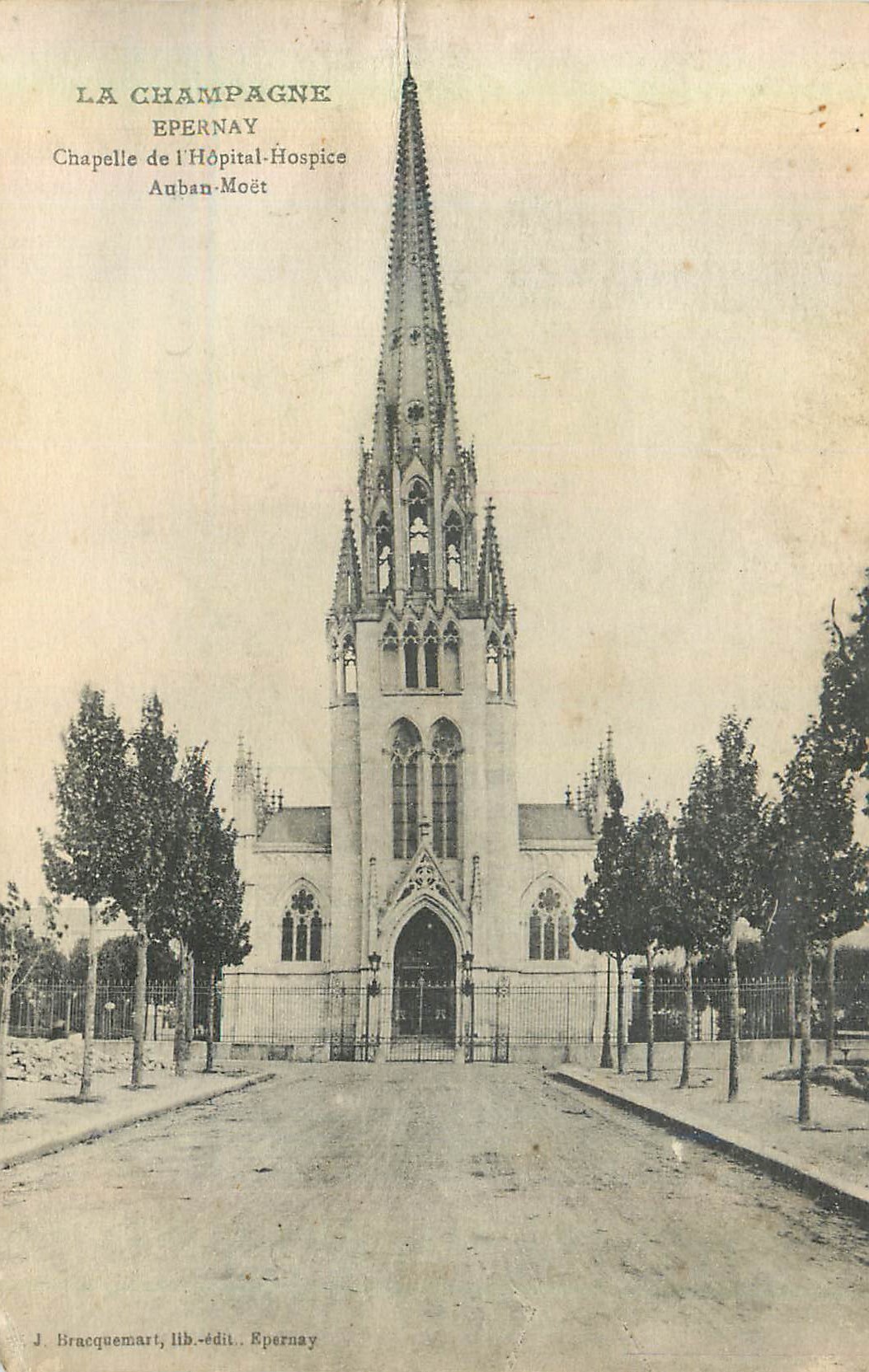 CPA La champagne epernay chapelle de l hopital hospice auban moet