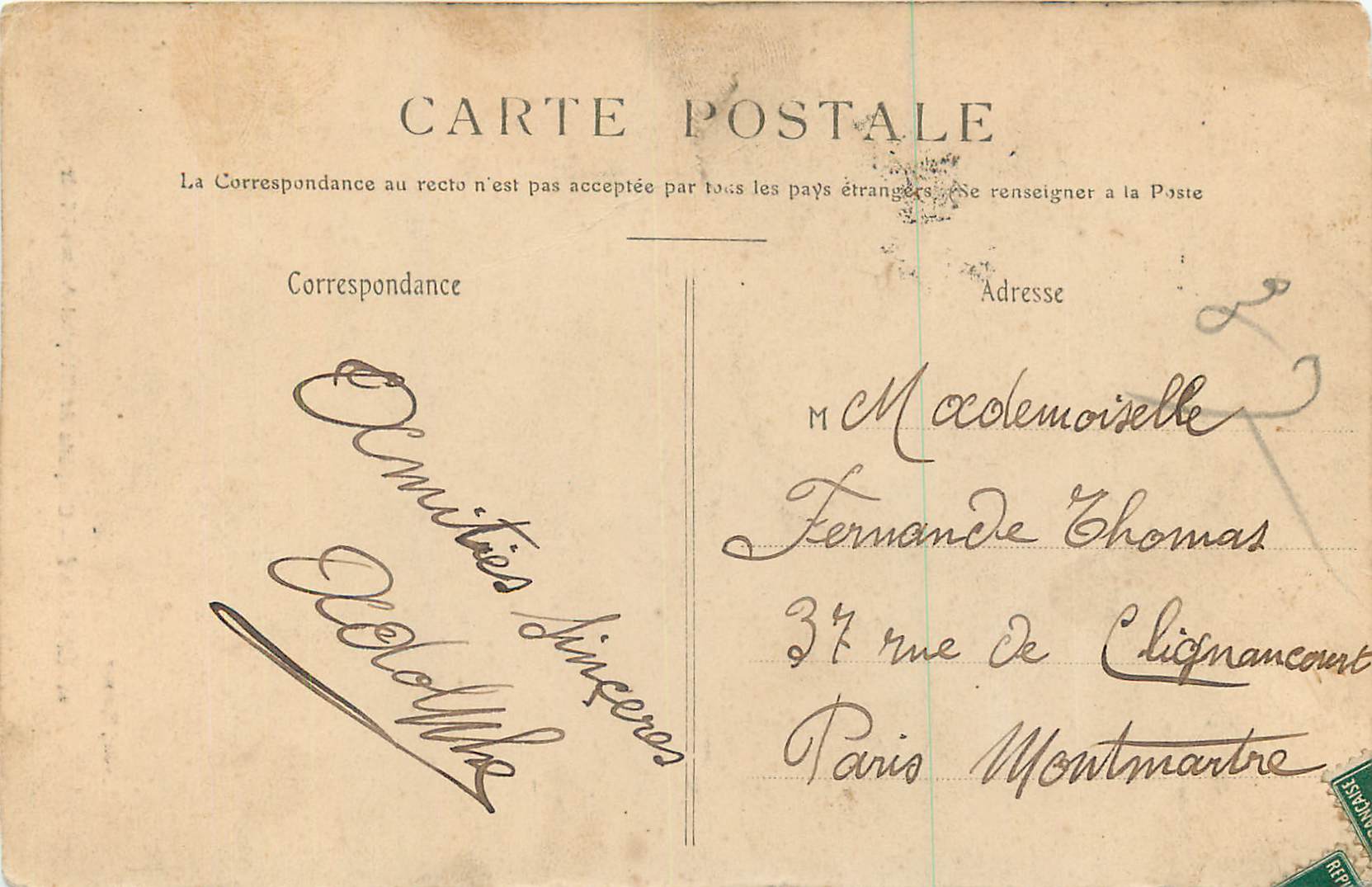 CPA 22 epernay chapelle de l hopital auban moet — Rückseite
