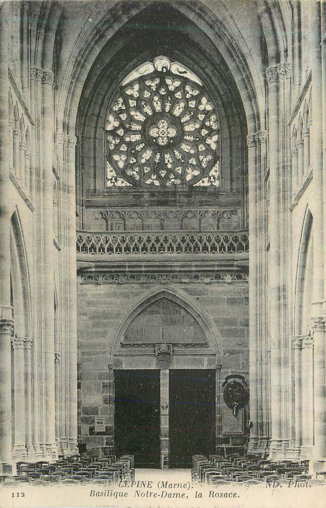 CPA 112 L epine(marne) basilique notre dame la rosace