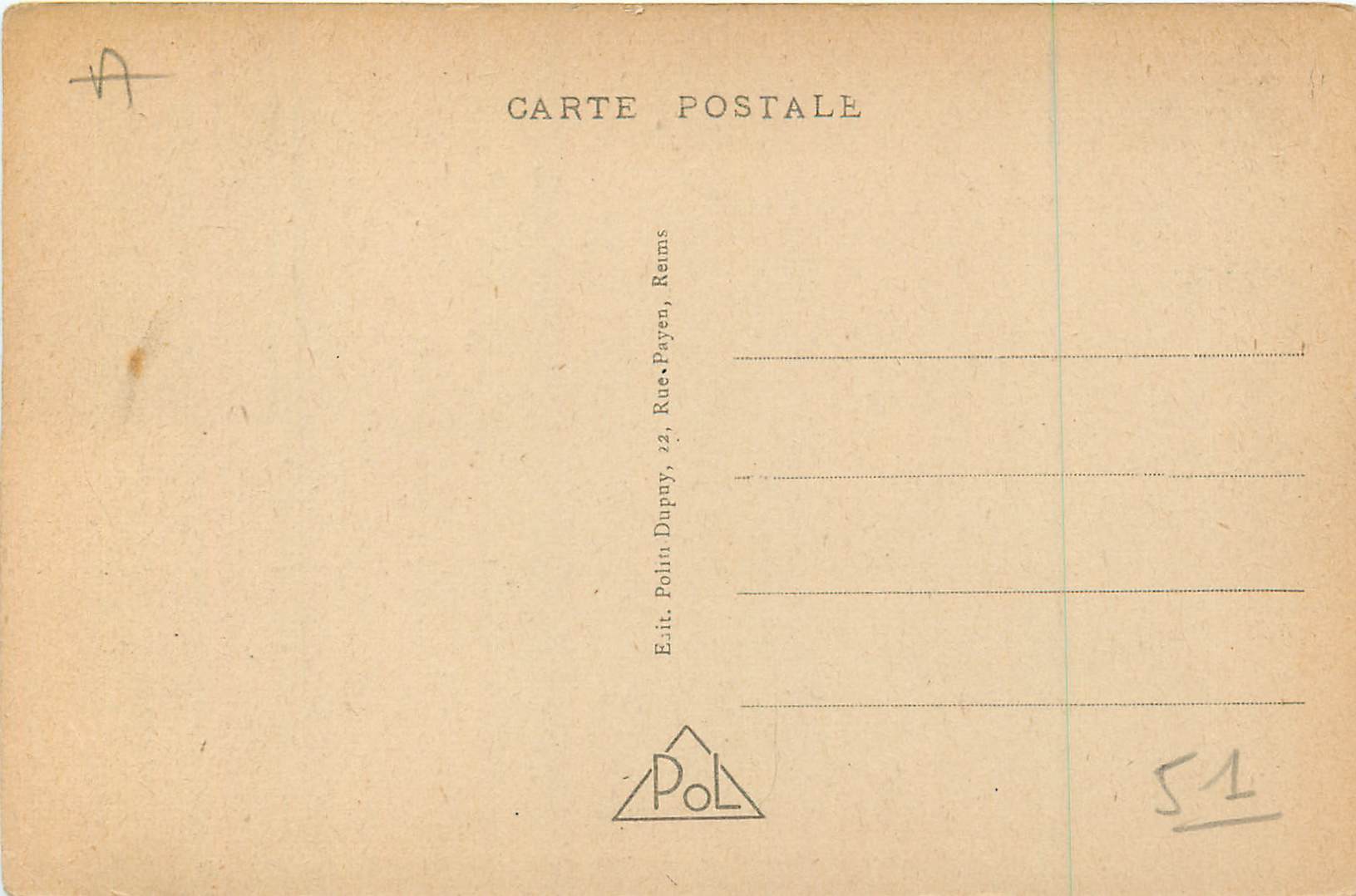 Reims - La Porte Mars - Ancienne Porte Gallo-Romaine - Polin, n°601 — Verso