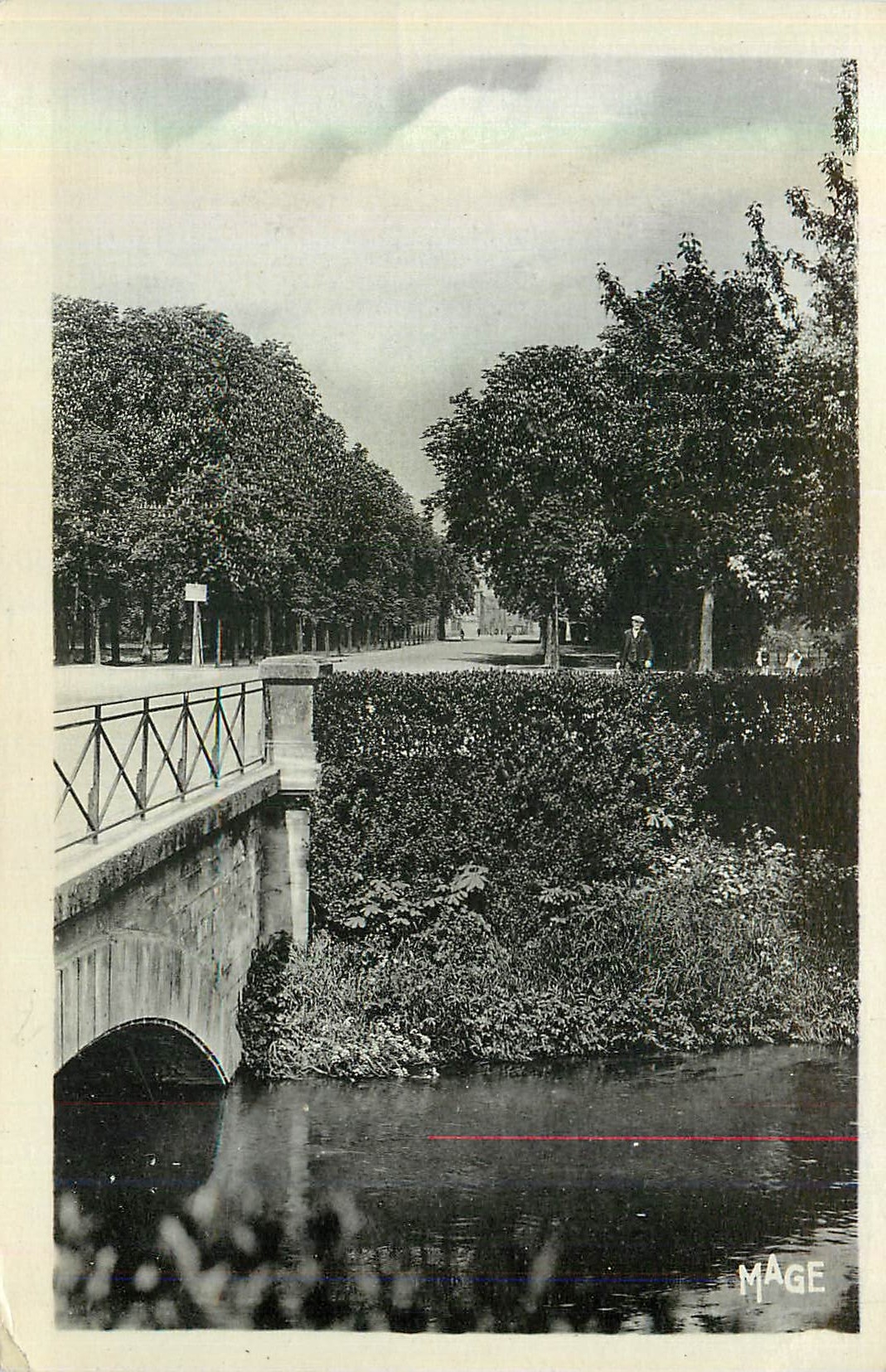 CPA 11 chalons sur marne le jard les promenades