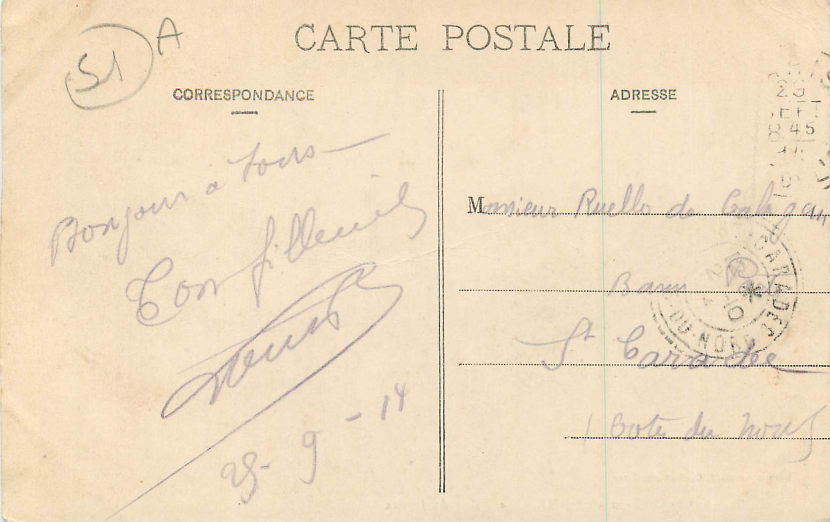 CPA Chalons sur marne le palais  de justice — Verso