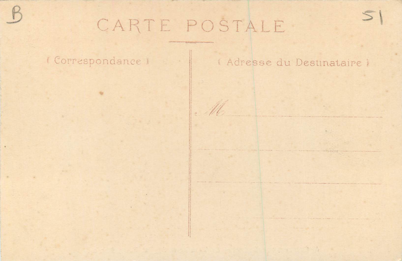 CPA 4 chalons sur marne le theatre et l eglise notre dame — Verso
