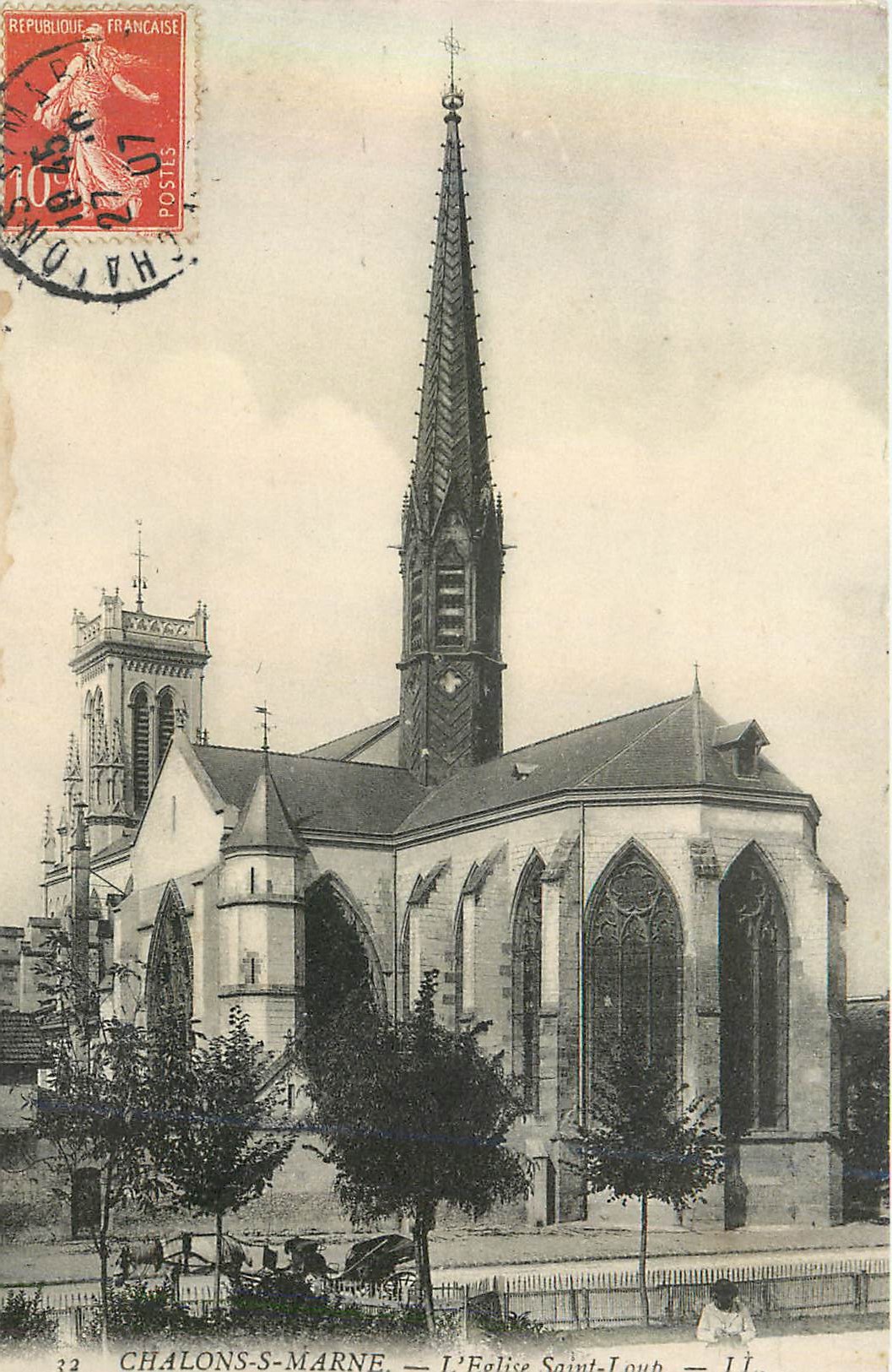 CPA 32 chalons s marne l eglise saint loup