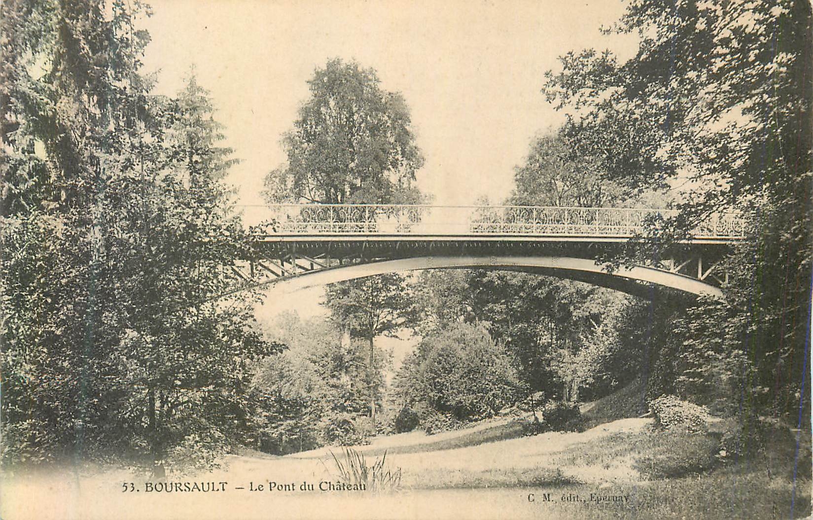 CPA 53 boursault le pont du chateau