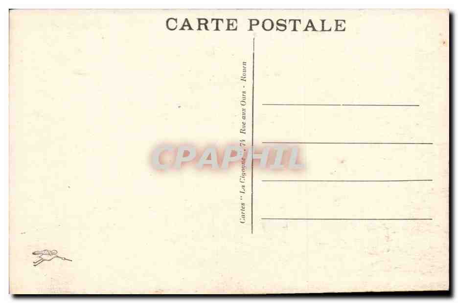 Rouen CPA La cathedrale Cour d'Albane — Rückseite