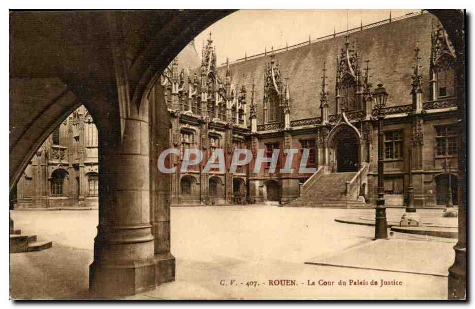 CPA Rouen La cour du palais de justice
