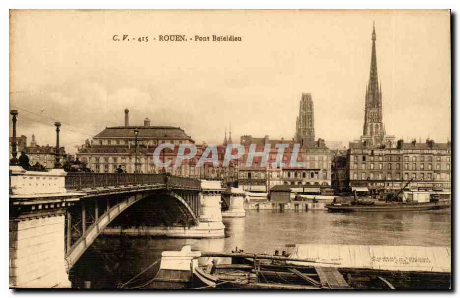 CPA Rouen Pont Boieldieu