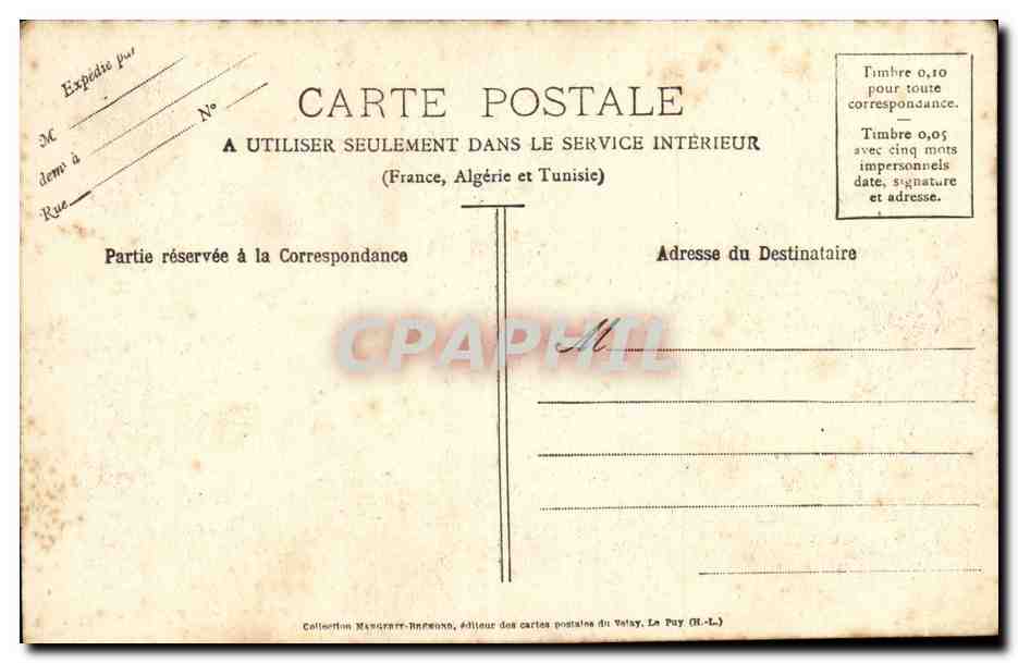 CPA Le VElay illustre Les dentellieres du canton de Vorey TOP (metiers) — Rückseite