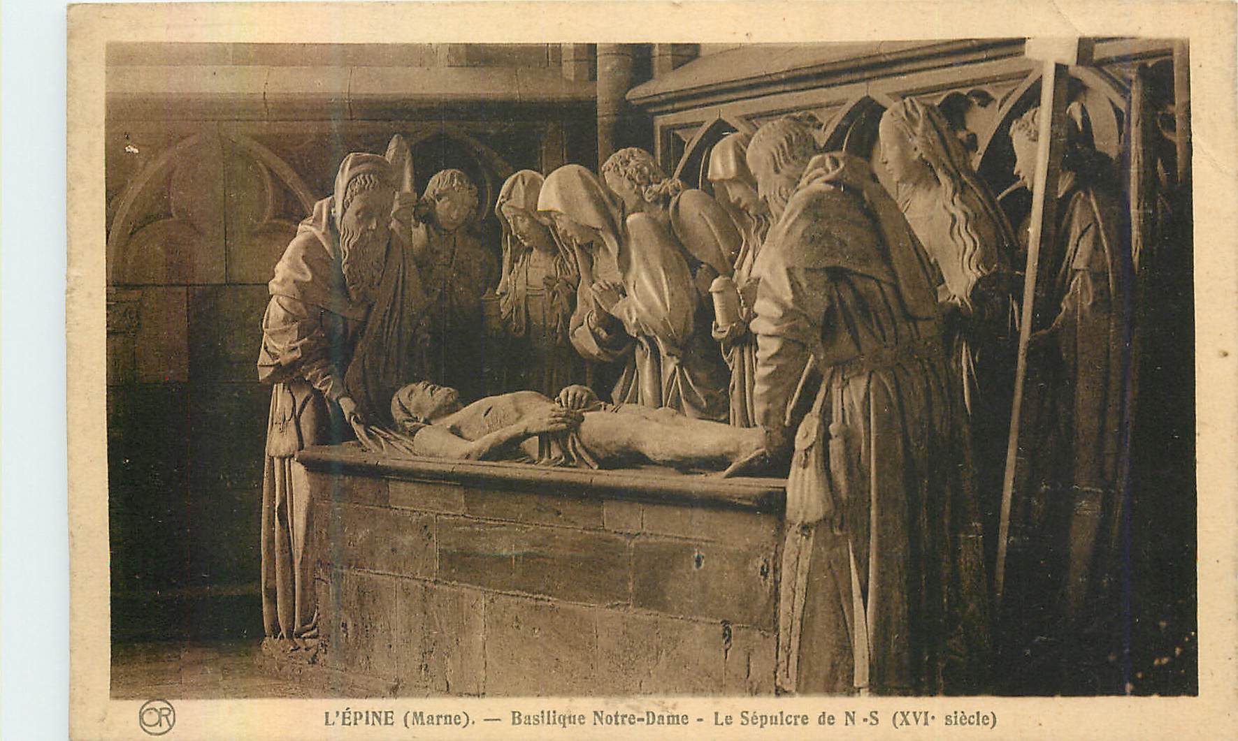 CPA L'Epine (Marne) Basilique Notre Dame Le Sepulcre de N S (XVIe Siecle)