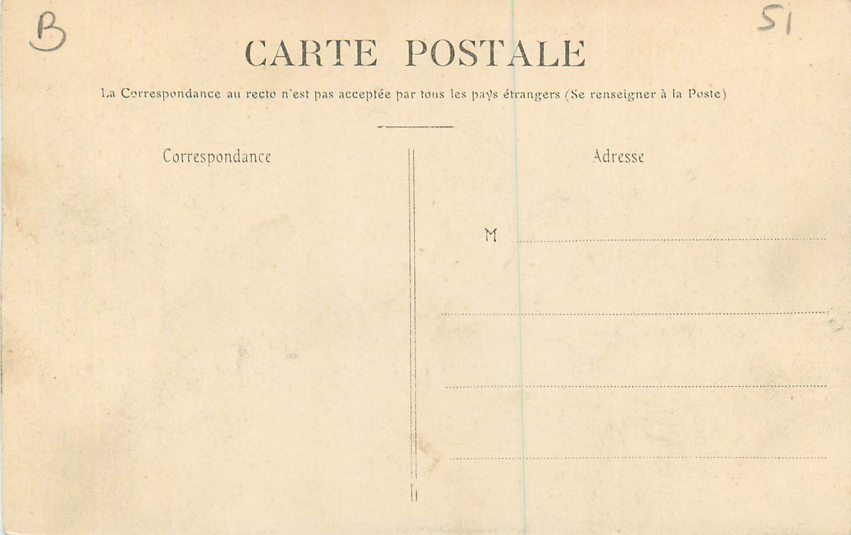 CPA Reims Vue Generale — Verso