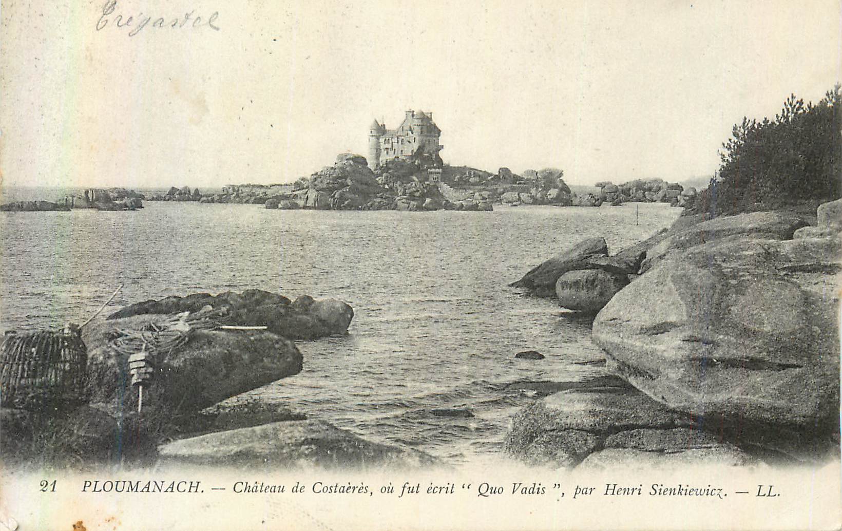 PLOUMANACH — Château de Costaères, où fut écrit "Quo Vadis", par Henri Sienkiewicz — LL. n°21