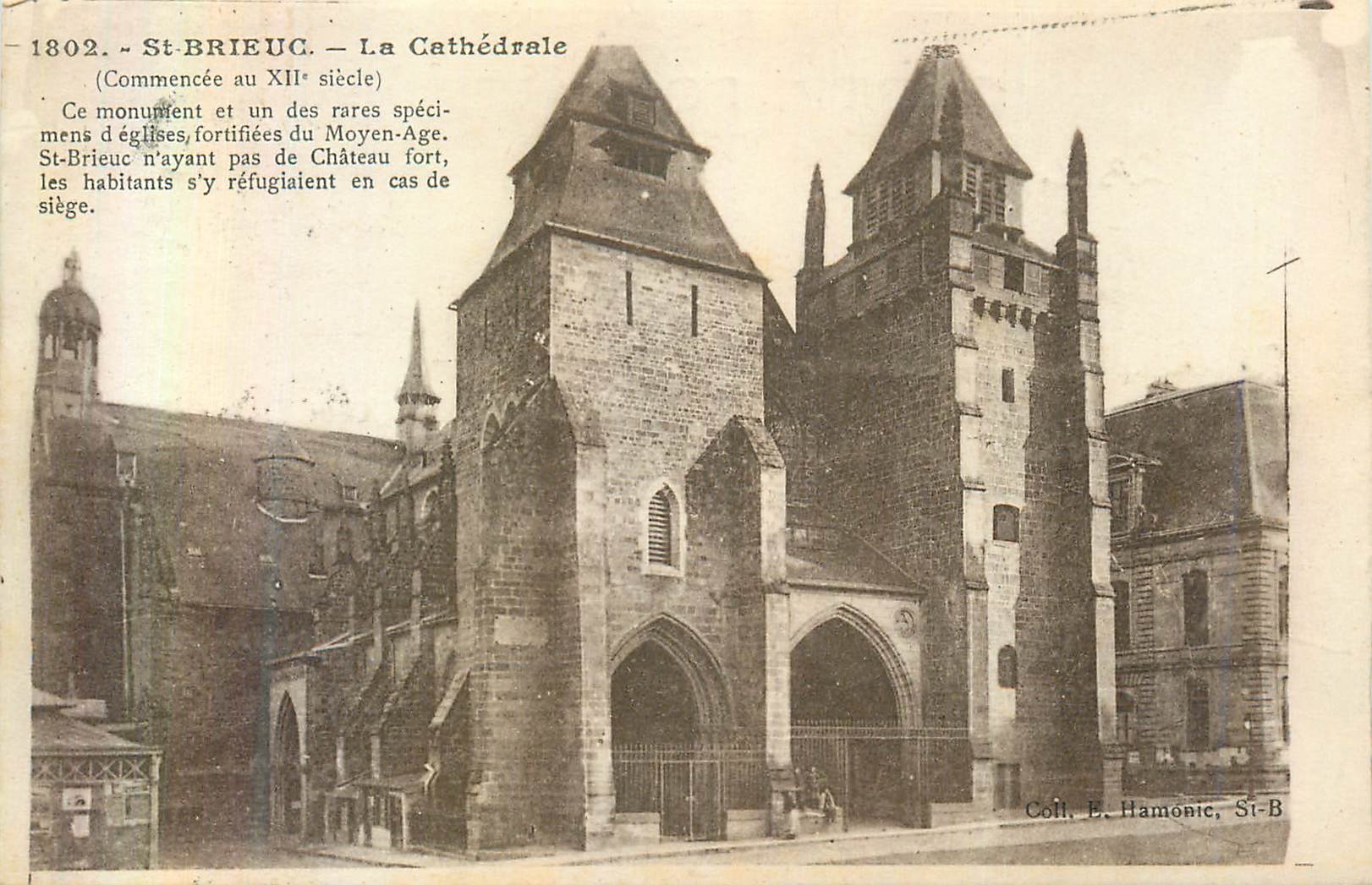 St-Brieuc — La Cathédrale (Commencée au XIIe siècle) — Coll. E. Hamonic, St-B