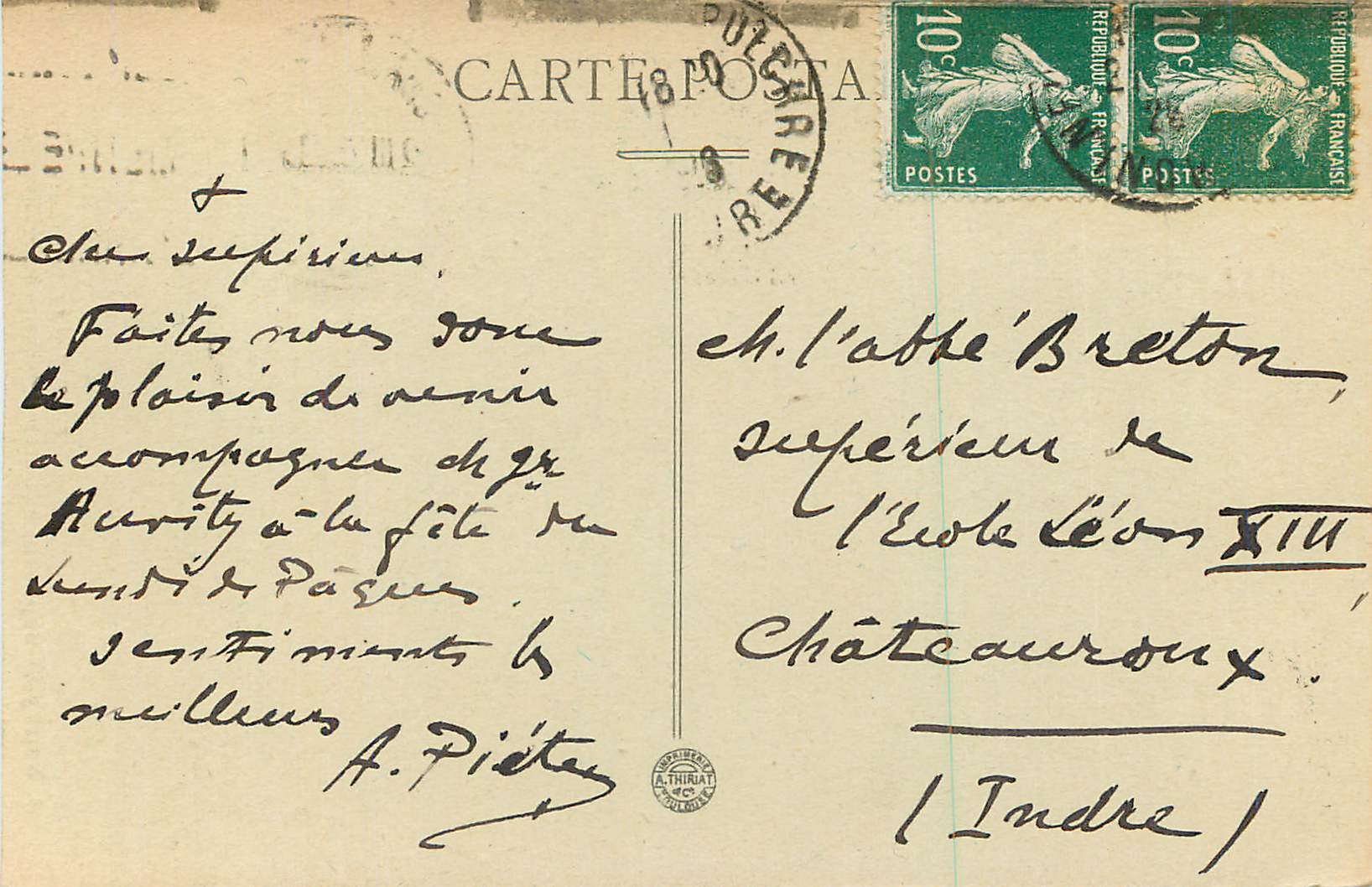 CPA Neuvy St Sepulchre (Indre) Reliquaire du Precieux Sang — Rückseite