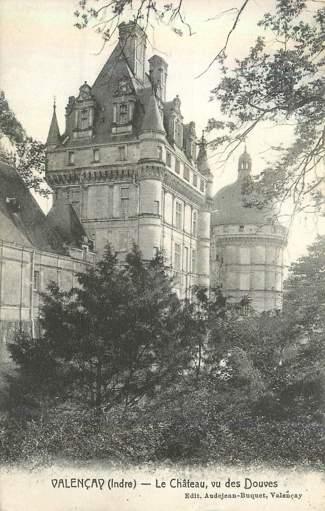 CPA Valencay (Indre) Le Chateau vu des Douves