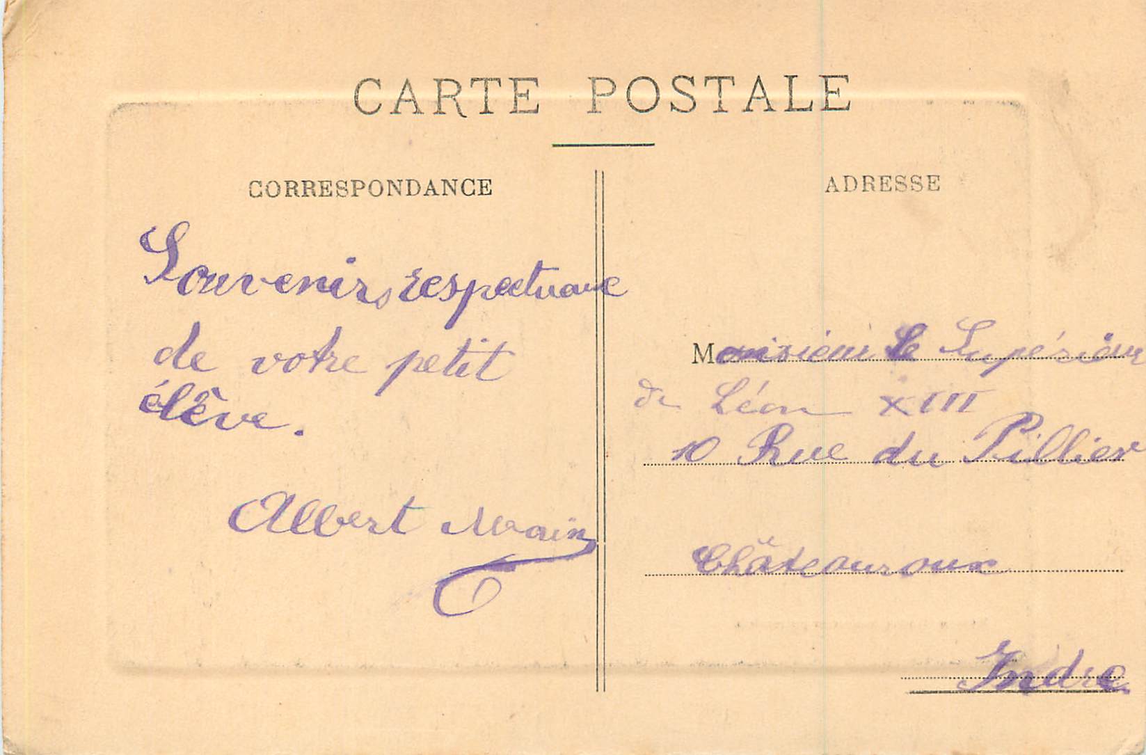 CPA Guerande La Porte St Michel — Back