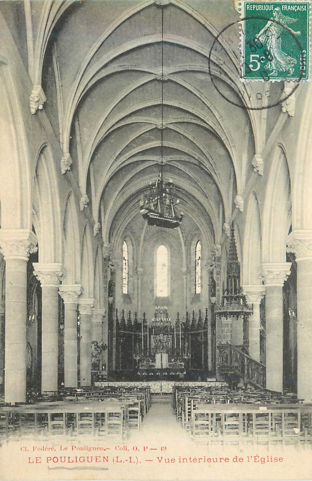 CPA Le Pouliguen (L I) Vue Interieur de l'Eglise