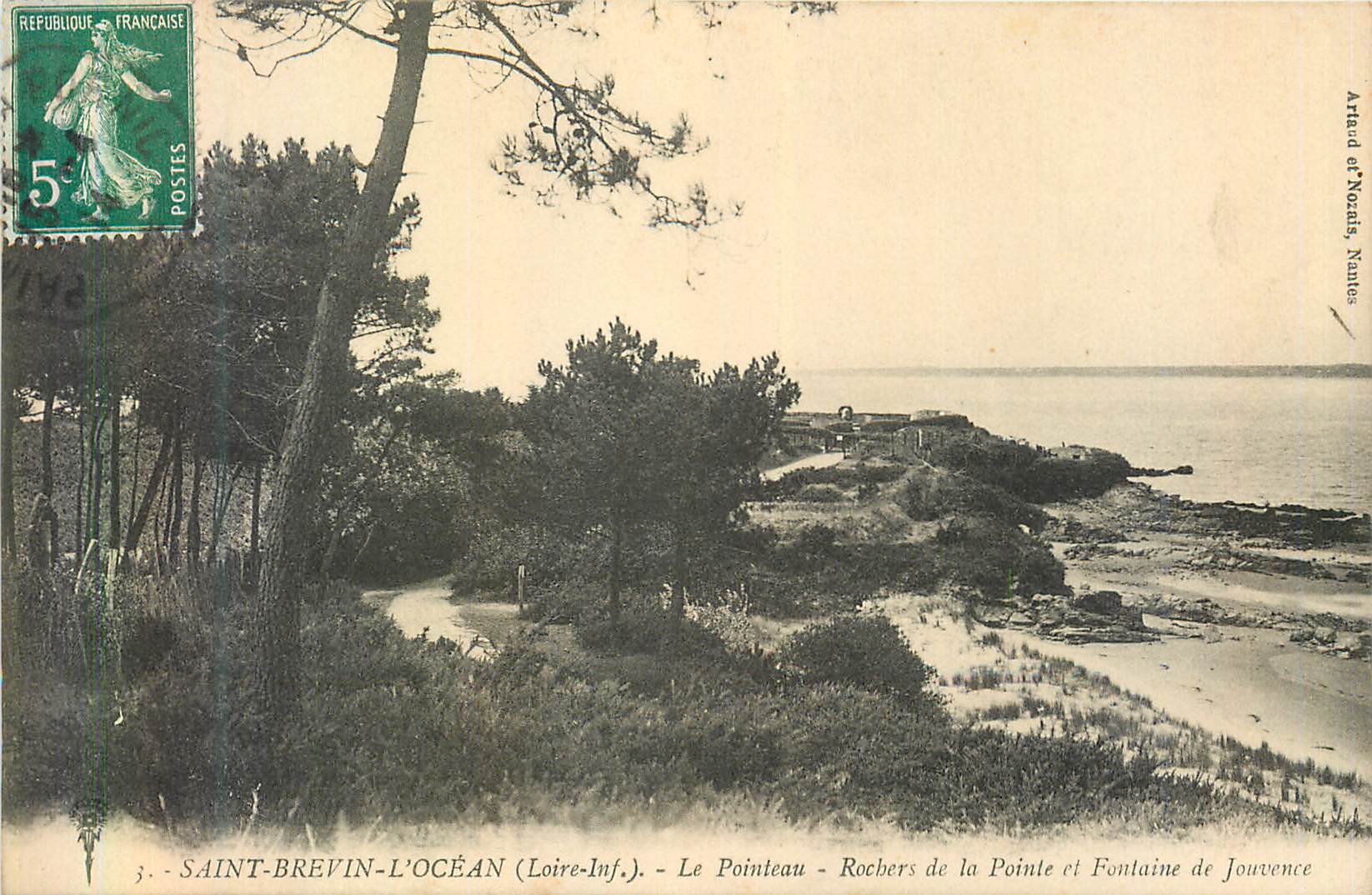 CPA Saint Brevin L'Ocean (Loire Inf) Le Pointeau Rochers de la Pointe et Fontaine de Jouvence