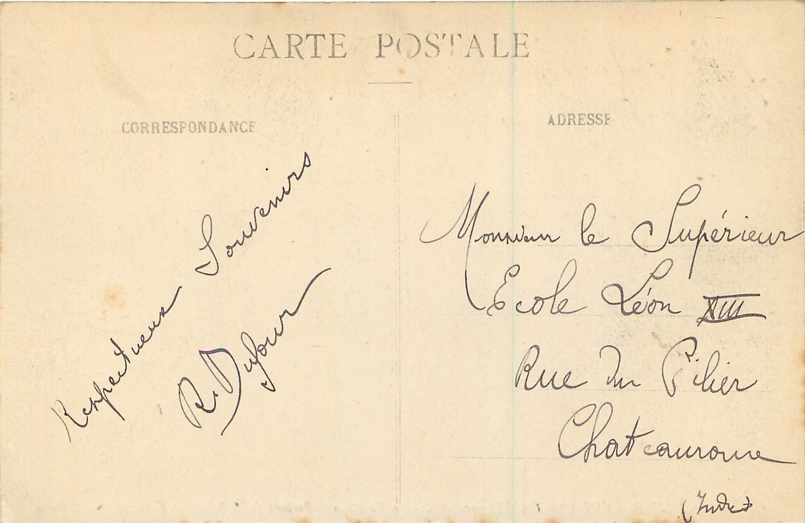 CPA Saint Brevin L'Ocean (Loire Inf) Le Pointeau Rochers de la Pointe et Fontaine de Jouvence — Rückseite