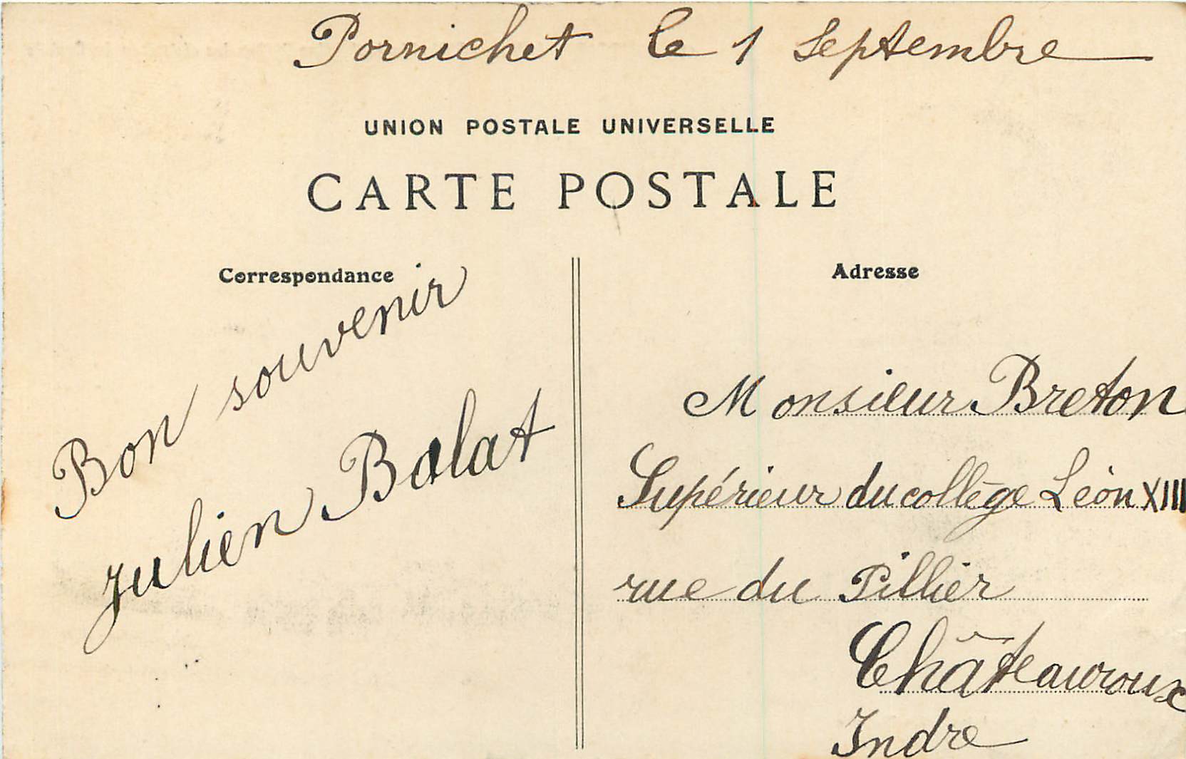 CPA St Nazaire (L Inf) L'Abside de l'Eglise St Nazaire et la Rue du Croisic — Rückseite