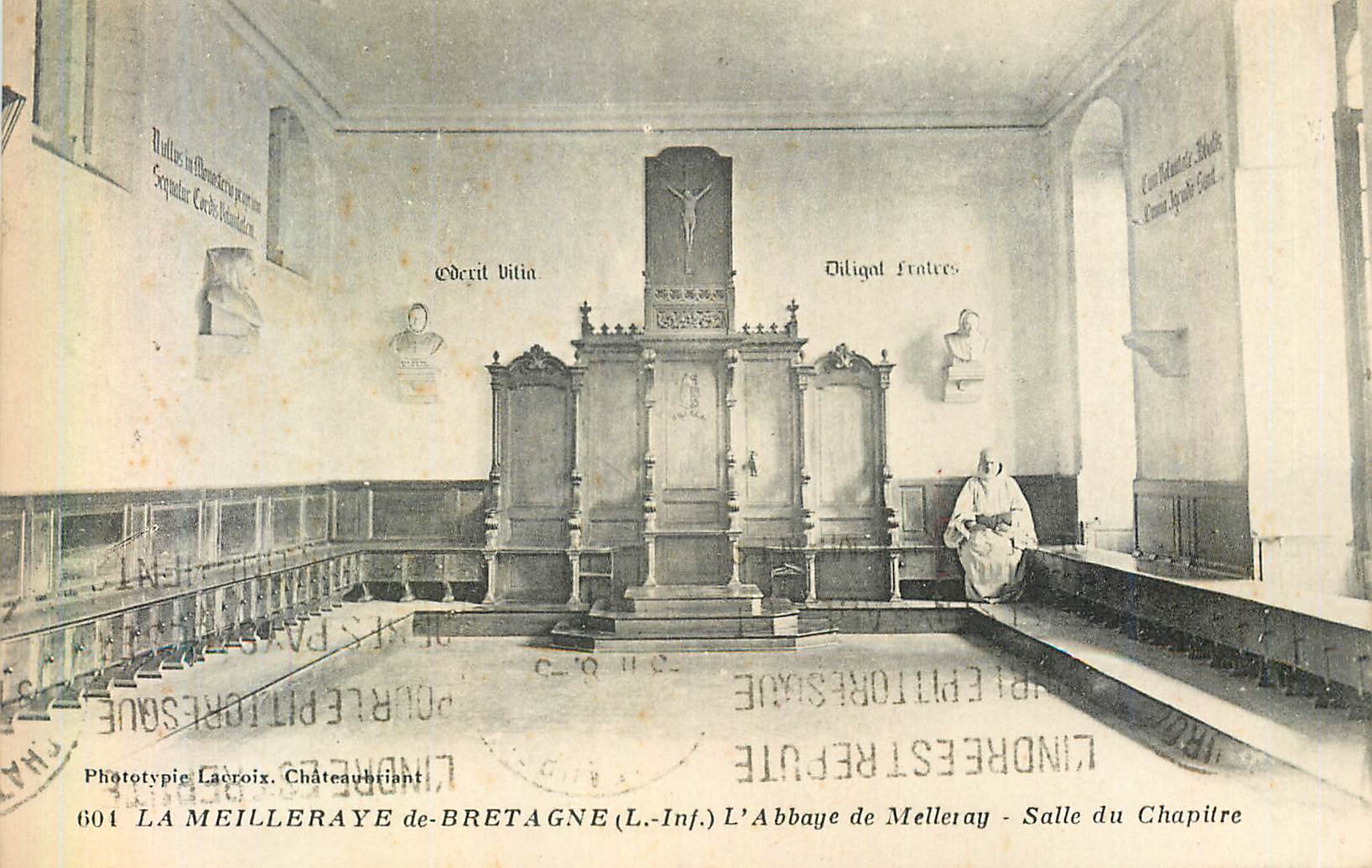 CPA La Meilleraye de Bretagne (L Inf) L'Abbaye de Melleray Salle du Chapitre