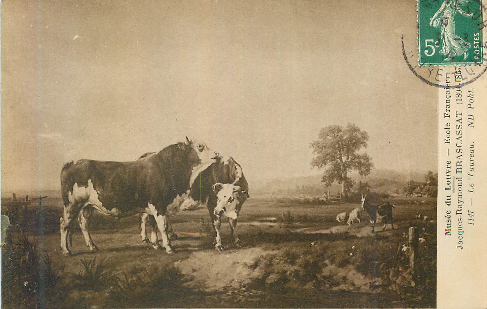 CPA Musee du Louvre Ecole Francaise Jacques Raymond Brascassat (1801 1867) Le Taureau