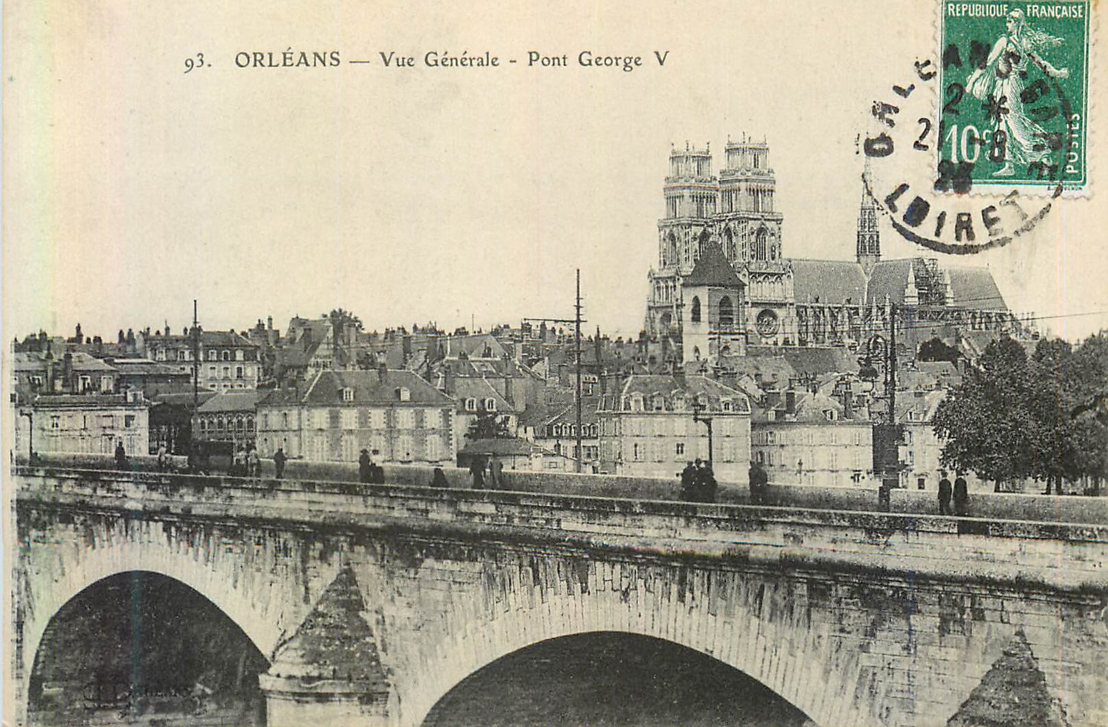 CPA Orleans Vue Generale Pont Georges V