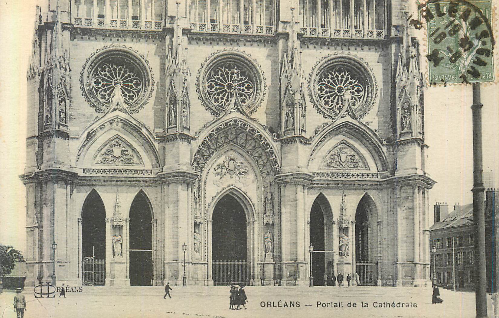 CPA Orleans Portail de la Cathedrale