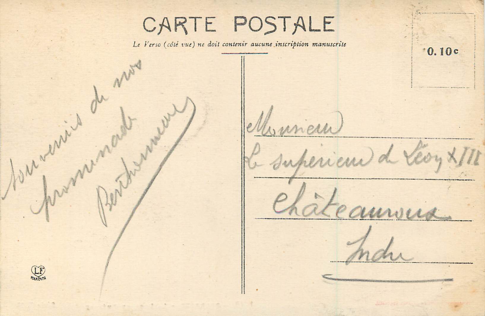 Biarritz - La Loge du Théâtre — Série C. 33 — Verso